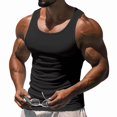 thumbnail image 2 of XFeng Men Ribbed Slim Fit Tank Top Athletic Sleeveless Muscle Vest, 2 of 4