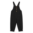 thumbnail image 5 of Women's Cotton Solid Casual Sleeveless Suspender Jumpsuit, Smocked Waist Flattering Fit, Functional Pockets Easy Care, Summer Outfit Workwear | TruHer,Black L, 5 of 6