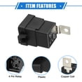thumbnail image 4 of Unique Bargains 2 Pcs Waterproof Relay DC 24V 40A 4 Pin Relay Car Charge Case Universal for Car Durable Plastic Black, 4 of 6
