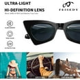 thumbnail image 6 of FEISEDY Women Vintage 60s Cateye Sunglasses Cool Personality Charm Modern Trendy Cute Cat Eye Glasses B2779, 6 of 14