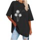 thumbnail image 1 of Camisetas de Manga Corta para las Mujeres Impreso Cuello Redondo Suelto Camiseta, Casual Cuatro Estaciones Blusa para el Hogar, 1 of 3