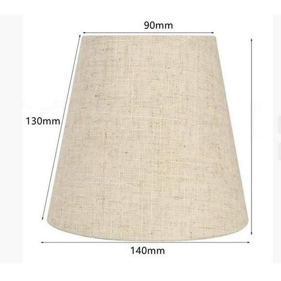 AURARMLET 2Pcs Beige Linen Lamp Shade Drum for Home Table Desk Light Soft Glow