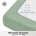 thumbnail image 2 of Viviland Full Size Sheet Set - Soft Full Bed Sheets - Brushed Microfiber Fitted Sheet 15" Deep Pockets -4 Pieces Double Bed Sheets , Sage Green, 2 of 8