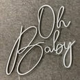 thumbnail image 2 of Handmadetneonsign Oh Baby Neon Sign, Motivational Quotes Wall Art Decor, Home Bedroom Wall Decor, 2 of 5