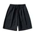 thumbnail image 2 of pstuiky Pantalones cortos de gimnasio para hombre, Pantalones cortos de verano para hombre, informales y cómodos, con bolsillo y cintura elástica y cordón ajustable. Pantalones cortos cargo, 2 of 4