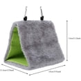 thumbnail image 4 of Nido de pájaros para loros, hamaca cálida de invierno, jaula colgante para cueva, casa de felpa, cabaña Triangular suave, hamaca, cueva colgante, cabaña duradera para acurrucarse, cama de, 4 of 5