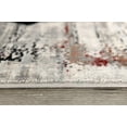 thumbnail image 6 of Rug Branch Contemporary Abstract  Grey Red Indoor Area Rug - 4x6, 6 of 7