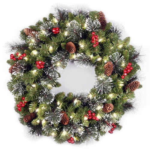 Red Bow/Ribbon/Pine Cones Core 12 Inch Christmas Garland with Lights Sayhi Pre-lit Artificial Christmas Wreath Xmas Holiday Decoration for Front Door Fireplace Red Bow/Ribbon/Pine Cones Core 12 Inch Christmas Garland with Lights Sayhi Pre-lit Artificial Christmas Wreath Xmas Holiday Decoration for Front Door Fireplace