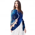 thumbnail image 5 of Starry Dinosaur Beautiful Translucent Chiffon Yarn Hair Scarf 180*73 (70.86*28.7in) - Light and Breathable Silk Wrap, 5 of 6