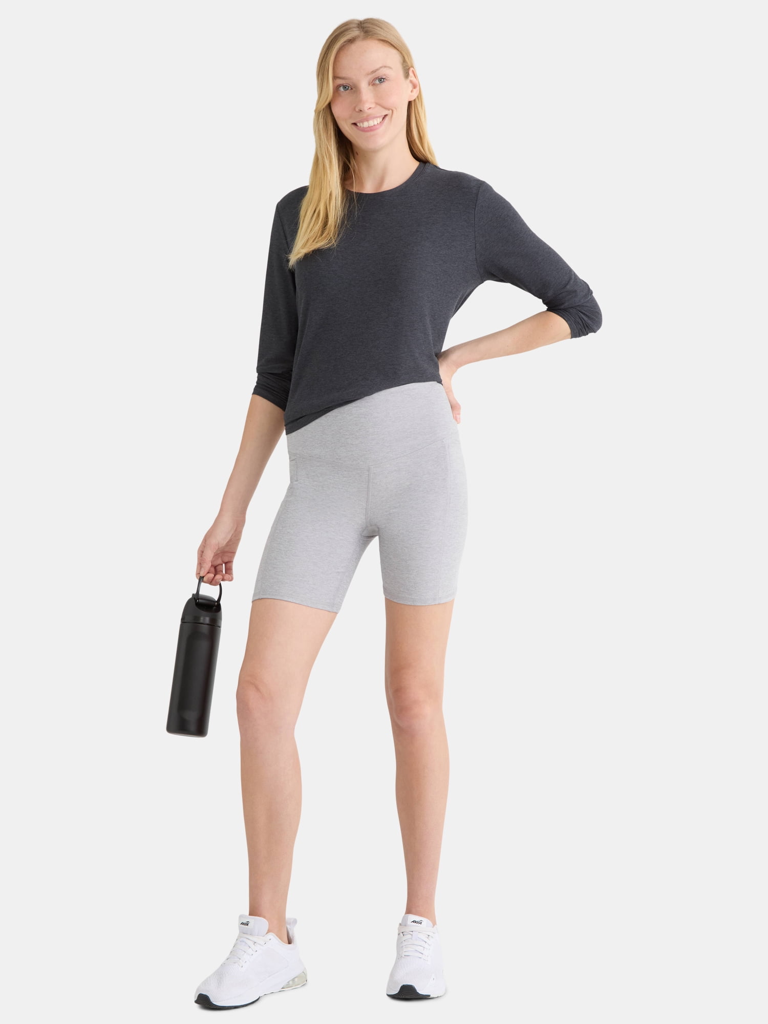 Athletic Works Women's ButterCore Bike Shorts, 7" Inseam, Sizes XS-XXXL