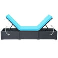 thumbnail image 2 of vidaXL Sun Lounger with Cushion Poly Rattan Black, 2 of 35