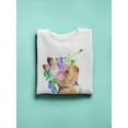 thumbnail image 3 of Cute Rabbit Watercolor Sweatshirt Women -Image by Shutterstock, Female Medium, 3 of 4