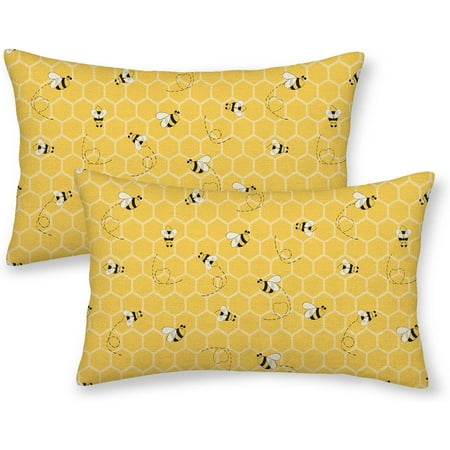 Bee Decor Lumbar Pillow Covers 12×20 Set of 2 Bee Kind Decorative Outdoor Throw Pillow Covers Linen Farmhouse Cute Yellow Bee Cushion Pillow Covers for Sofa Couch Outdoor Decor Bee Decor Lumbar Pillow Covers 12×20 Set of 2 Bee Kind Decorative Outdoor Throw Pillow Covers Linen Farmhouse Cute Yellow Bee Cushion Pillow Covers for Sofa Couch Outdoor Decor