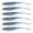 Blue 75mm, variant on 6Pcs Floating Soft Silicone Baits Fishing Lure Fork Tail Baits Soft Artificial Swimbait Fishing Tackles Enduring