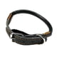 thumbnail image 1 of Circle T - Collar redondo para perro de cuero curtido de roble, negro,, 1 of 5