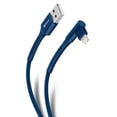 thumbnail image 1 of Cable USB a Lightning con conector a 90° de 2 m color azul Steren POD-414AZ, 1 of 3