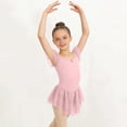 thumbnail image 7 of hengsof Girls Solid Color Dance Leotard Sweet Ruffle Sleeve Round Neck Mesh Skirt Ballet Practice Romper 3-15 Years, 7 of 7