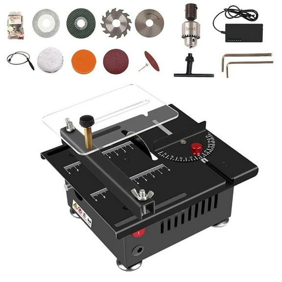 Mini Multi-Functional Table Saw, Mini Table Saw, Mini Table Saw for Wood Cutting Crafts , US Plug