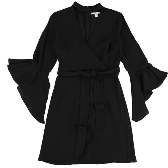 bar III Womens Bell-Sleeve A-line Dress, Black, Small