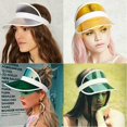 thumbnail image 3 of Women Transparent Sun Visor Hat Uv Protection Cover Flexible Summer Cap, 3 of 5