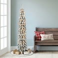 thumbnail image 5 of Pre-Lit 5' Flocked Pencil Alpine Artificial Christmas Tree with 70 Lights, Green, 5 of 5