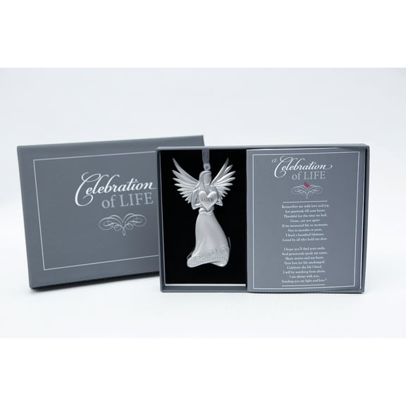 Memorial/Remembrance Angel Ornament with Celebration of Life Poem- Heartfelt Sympathy Gift for Loss of Loved One
