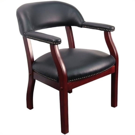 Scranton & Co Luxurious Conference Guest Chair in Black