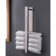 thumbnail image 4 of Juego de accesorios de baño, toallero ahorrador de espacio, acero inoxidable, montaje en pared, fácil instalación, perfecto para toallas adicionales, a prueba de óxido, níquel cepillado, autoadhesivo, 4 of 7