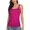 pink, variant on Alove Women Plus Size Cotton Tank Top with Shelf Bra Adjustable Wider Strap Camisole Basic Undershirt