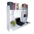 thumbnail image 3 of UBesGoo White Home Floating Computer Wall Mounted PC Laptop Desk w/ Storage Shelf, 3 of 5