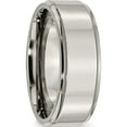 thumbnail image 4 of Titanium Polished 8mm Ridged Edge Band (Size 14.5) Made In China tb36-14.5, 4 of 5