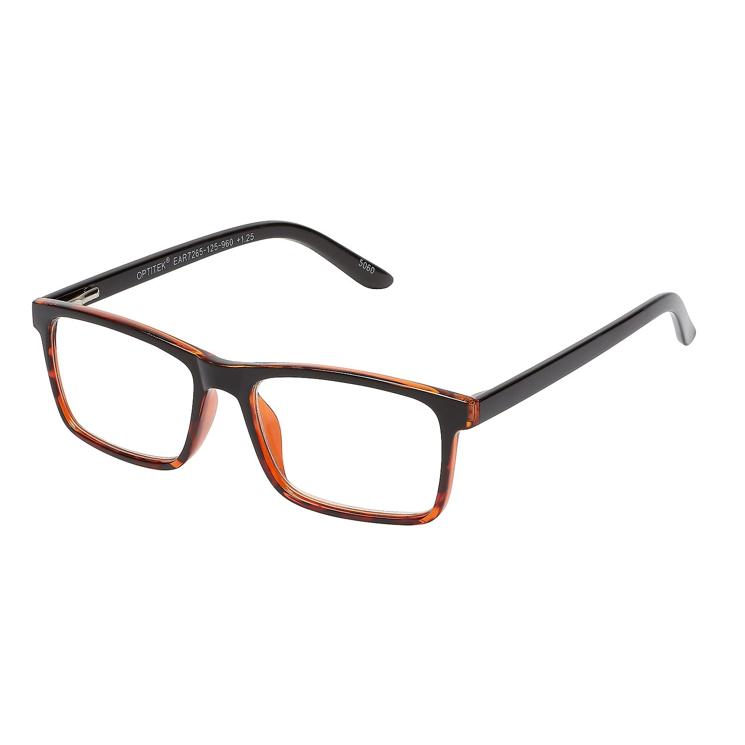 SAV Optitek +2.00 Reading Glasses Demi Black (EAR7265-200-960)