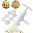 thumbnail image 4 of Aloha Household Mini Manual Noodle Maker Press Machine Pasta Noodle Maker for Home (Press Noodle Machine + 7pcs Molds White), 4 of 7