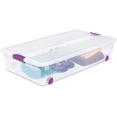 thumbnail image 6 of 4-Pack 60 Qt Clear View Latch Wheeled Underbed Storage Box, 6 of 8