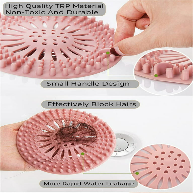 Hair Catcher Shower Drain Cover Hair Sink Filter Drain Protector for Bathroom  Bathtub and Kitchen Reusable Sink Strainer Filter