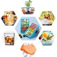 thumbnail image 5 of 2 Pack Ice Cube Trays, Silicone Easy Release Flexible Molds 15 Ice Cubes Tray for Freezer，Cocktail，Whiskey，Reusable & BPA Free, 5 of 6