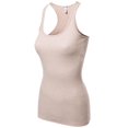 thumbnail image 3 of FashionOutfit Women's Basic Solid Ribbed Racerback Sleeveless Tank Tops, 3 of 4