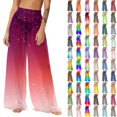 thumbnail image 1 of Pincandy Women's Cover Up Pants Sheer Sarong Coverups Summer Boho Beach Pant Elastic Waist Palazzo Cover Up Pants, 1 of 7
