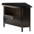 Winsome Wood Zena Corner TV & Media Stand, Espresso Finish