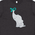 thumbnail image 4 of Inktastic Ovarian Cancer PCOS Teal Ribbon Awareness Youth T-Shirt, 4 of 5