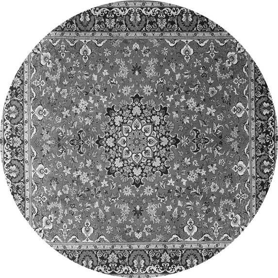 Ahgly Company Indoor Round Persian Gray Traditional Area Rugs, 7' Round