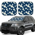 thumbnail image 2 of Uemuo Daisies Flowers Printed 2 PCS Car Windshield Sun Shade, Auto Sun Heat and UV Rays Blocker, Foldable Automotive Front Window Sunshade Protector, 2 of 7