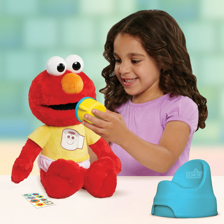 Sesame Street Kids' Toys for Ages 18 Month Potty Training Tool Sounds & Phrases Time Elmo Sustainable Plush Stuffed Animal - 12 in