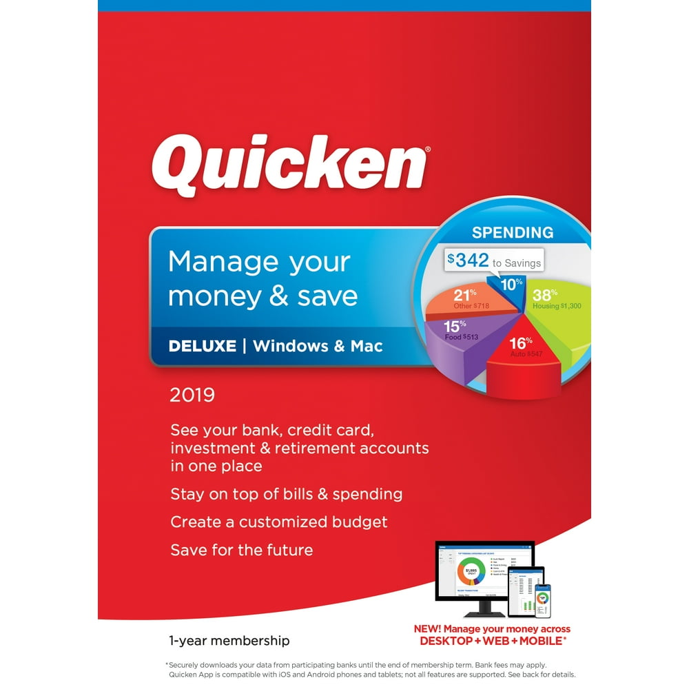 QUICKEN Deluxe 2019 1YR (Email Delivery)