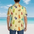 thumbnail image 4 of Susaid Colorful Rabbit Print Hawaiian Shirts for Men Women,Hawaiian Summer Short-Sleeve Casual Relaxed-Fit Button-Down,3X-Large, 4 of 7