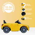 thumbnail image 2 of Montable Eléctrico Carro Aeiou B007 Con Faros Delanteros Amarillo, 2 of 7