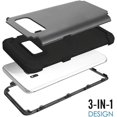 thumbnail image 3 of Phone Case for Samsung Galaxy S8 Hard Cover Shockproof Soft Silicone Bumper Hybrid Three Layer Defender Heavy Duty Protective Cell Accessories Glaxay S 8 8S Edge SM-G950U Cases Women Men Black, 3 of 13