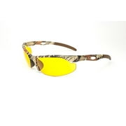 Z87Horisun 7437 Safety Glasses, Camouflage Frame/Amber Lens