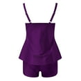 thumbnail image 4 of snowsong Plus Size Swimsuit for Women,2024 New Women's Built-in Bra No Steel Bikini Beach UV Protection Swimsuit Tankini Swimsuits,Swim Suits 2024,Modest Swimsuits, Purple S, 4 of 5