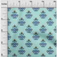 thumbnail image 2 of oneOone Tissu Polyester Spandex Bleu Turquoise Tissu Robe Florale Maxican Tissu Imprimé Tissu au Mètre 56 Pouces de Large, 2 of 4